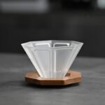 Resin Coffee Dripper with Wood Base - Octagon