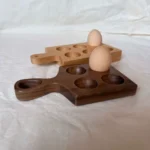Wooden Egg Holder with Handle