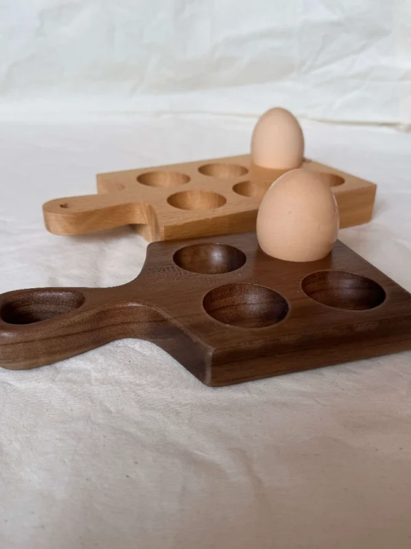 wooden egg holder