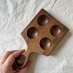 Wooden Egg Holder with Handle