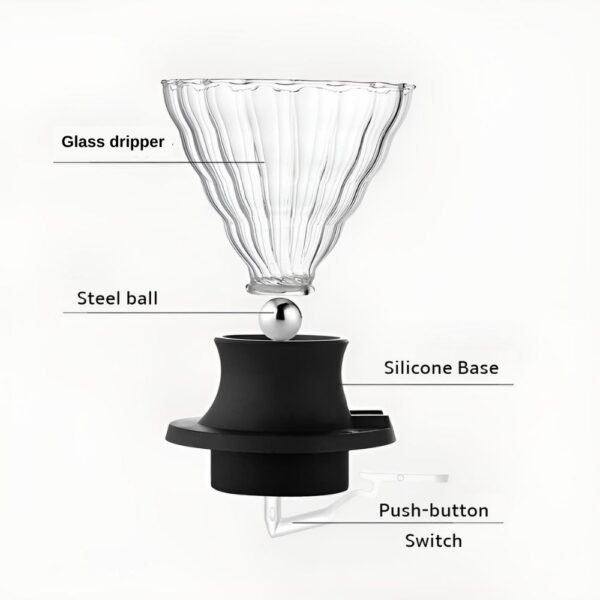 Smart Coffee Dripper with Silicone Base - Green