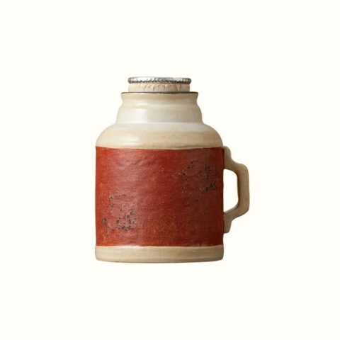 Clay Teapot with Vermilion Lacquer