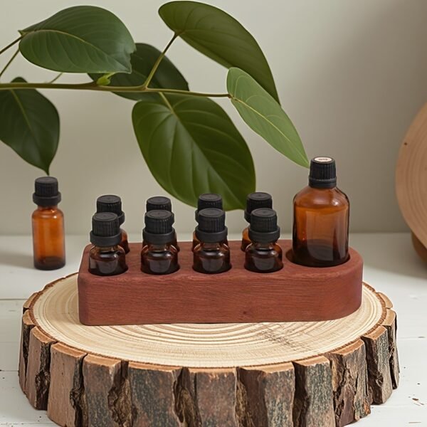 Essential Oil Wood Display - 5/10/15/100ml Bottles