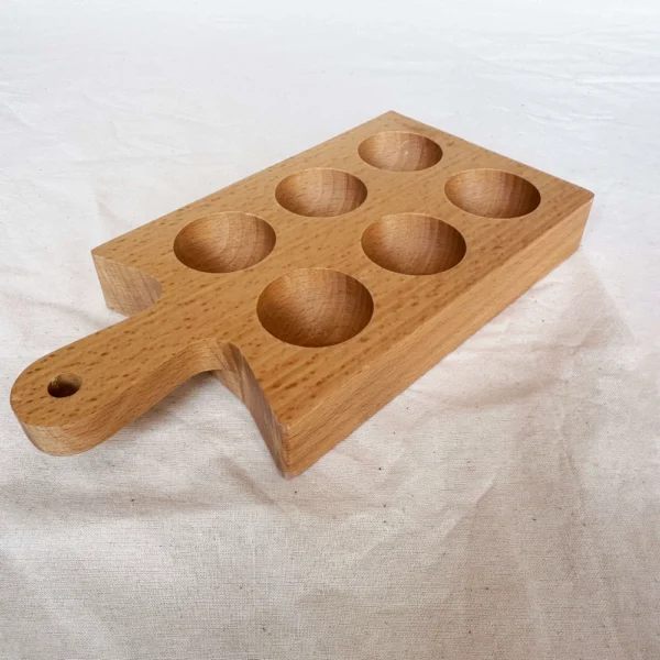 Wooden Egg Holder with Handle