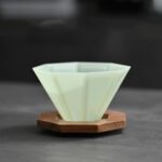 Resin Coffee Dripper with Wood Base - Octagon