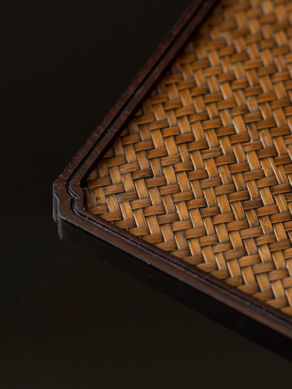 long bamboo tea tray detail