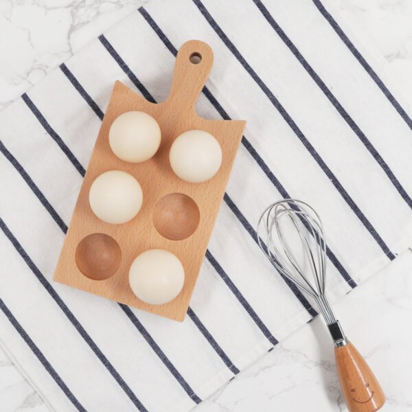 Wooden Egg Holder with Handle