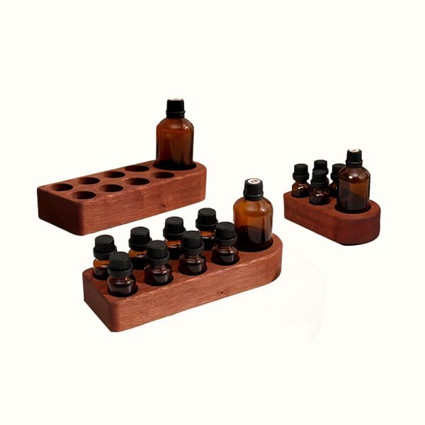 Essential Oil Wood Display - 5/10/15/100ml Bottles
