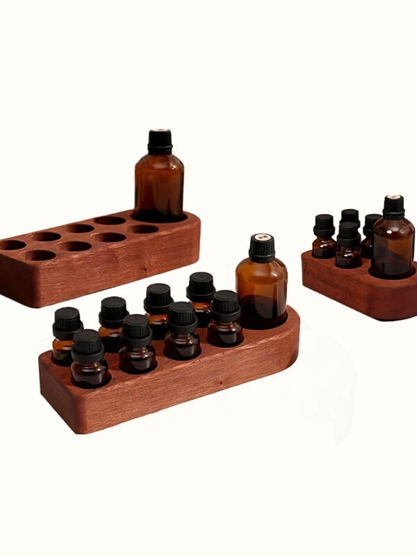 Essential Oil Wood Display - 5/10/15/100ml Bottles