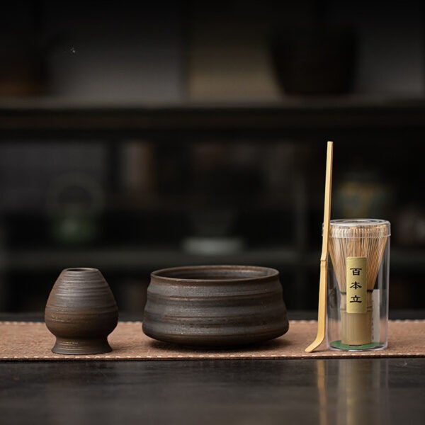 4pcs Rustic Matcha Set - Tapered