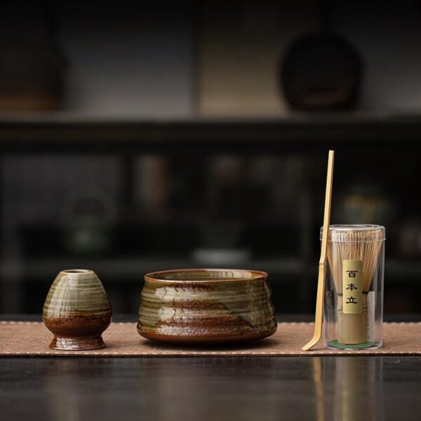 4pcs Rustic Matcha Set - Tapered