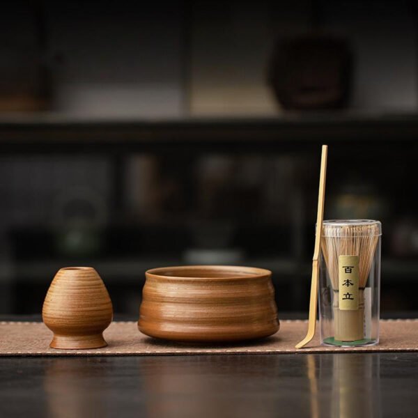 4pcs Rustic Matcha Set - Tapered