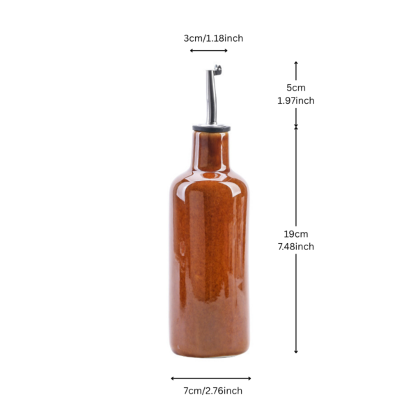 Olive Oil Dispenser - 500ml High-Fired Porcelain Cruet